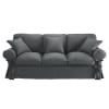 Sofa 3-Sitzer aus Leinen, taupe